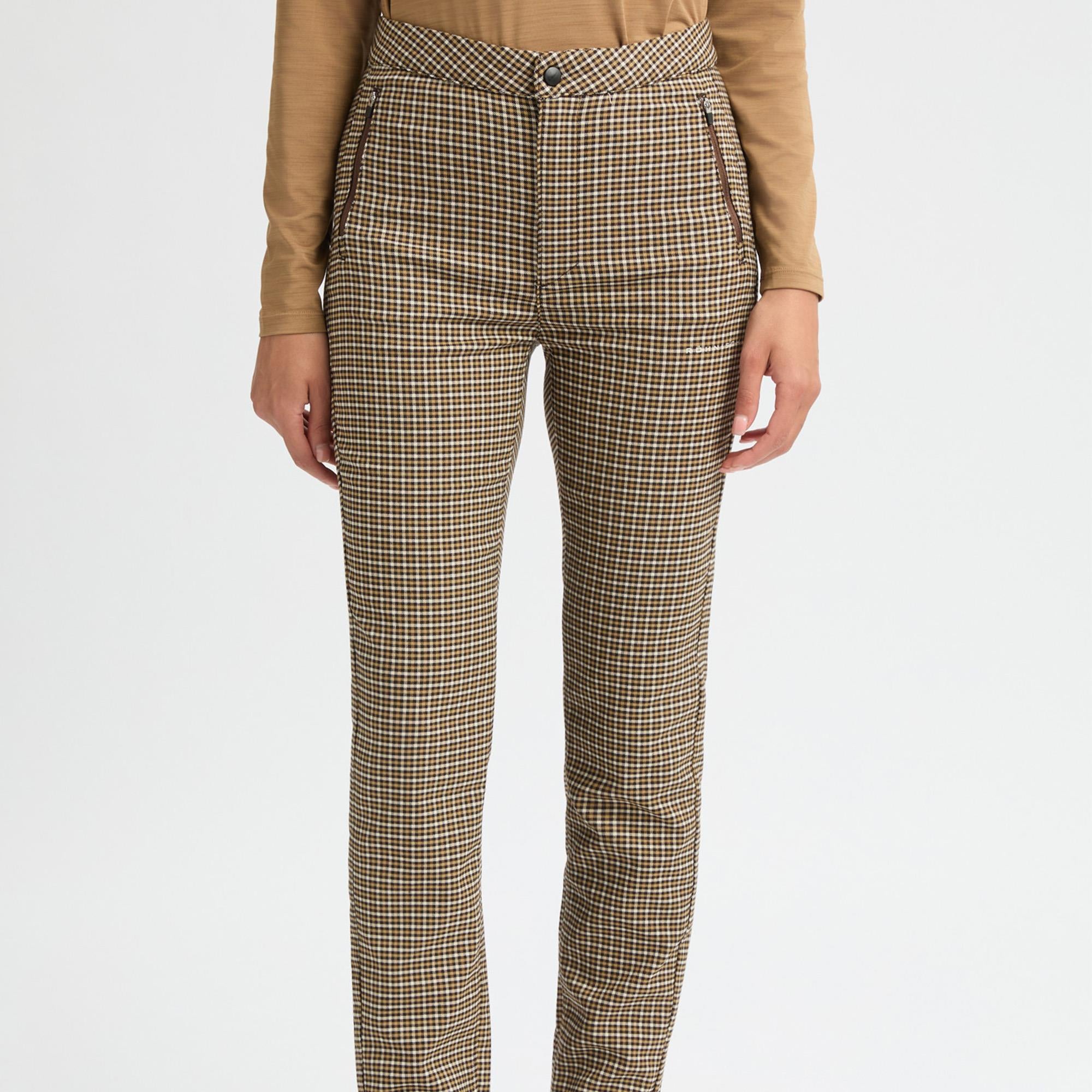 Rohnisch Jess Yarndye Ladies Golf Pants Minicheck Brown